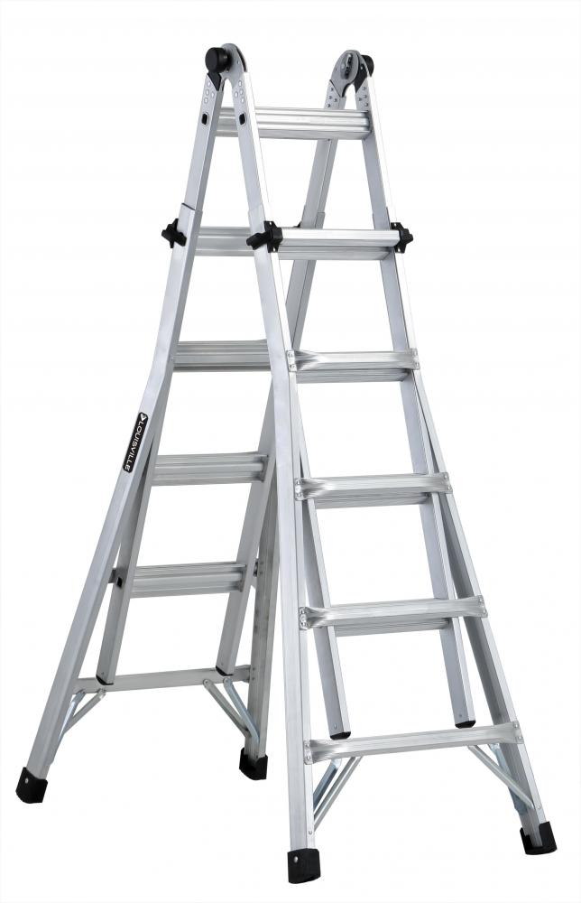 22' Aluminum Multipurpose Ladder, Type IA, 300 lb Load Capacity