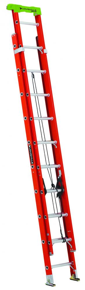 20' Fiberglass Extension Ladder, w/ProTop, Type IA, 300 lb Load Capacity
