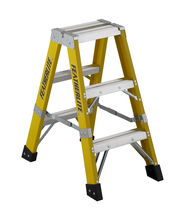 Louisville Ladder Corp 6604 - 4' Fiberglass Twin Step Ladder Type IA 300 Load Capacity (lbs)