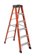 Louisville Ladder Corp 6808-AA - 8' Fiberglass Step Ladder Type IAA 375 Load Capacity (lbs)