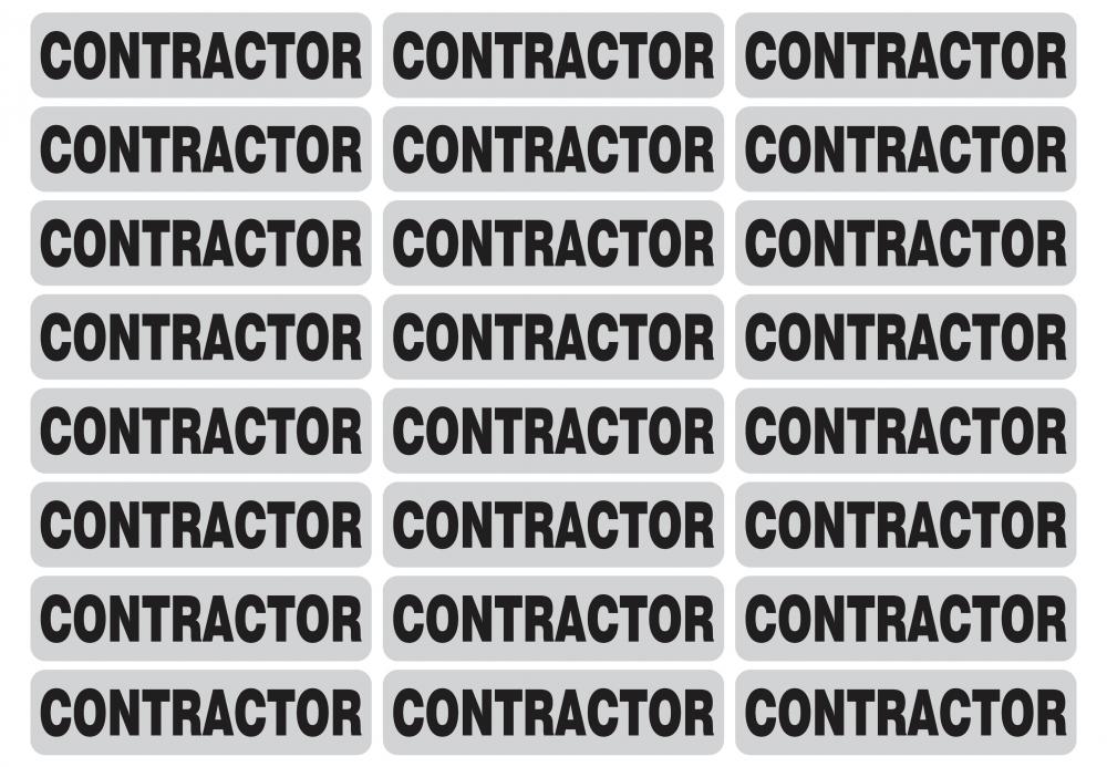 "CONTRACTOR" Reflective strip