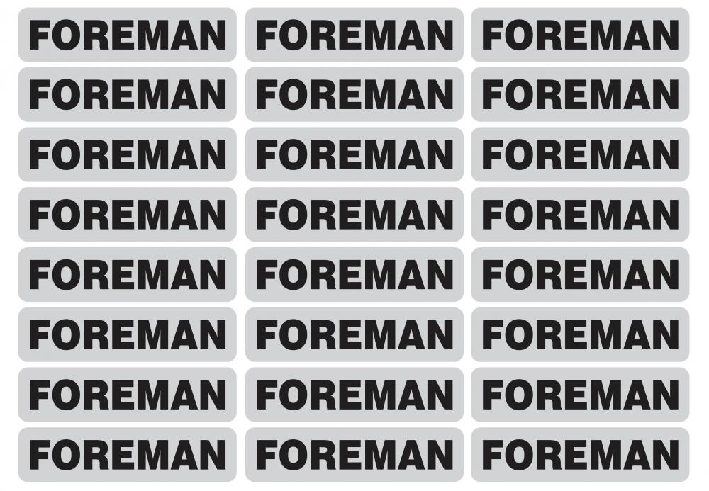 "FOREMAN" Reflective strip