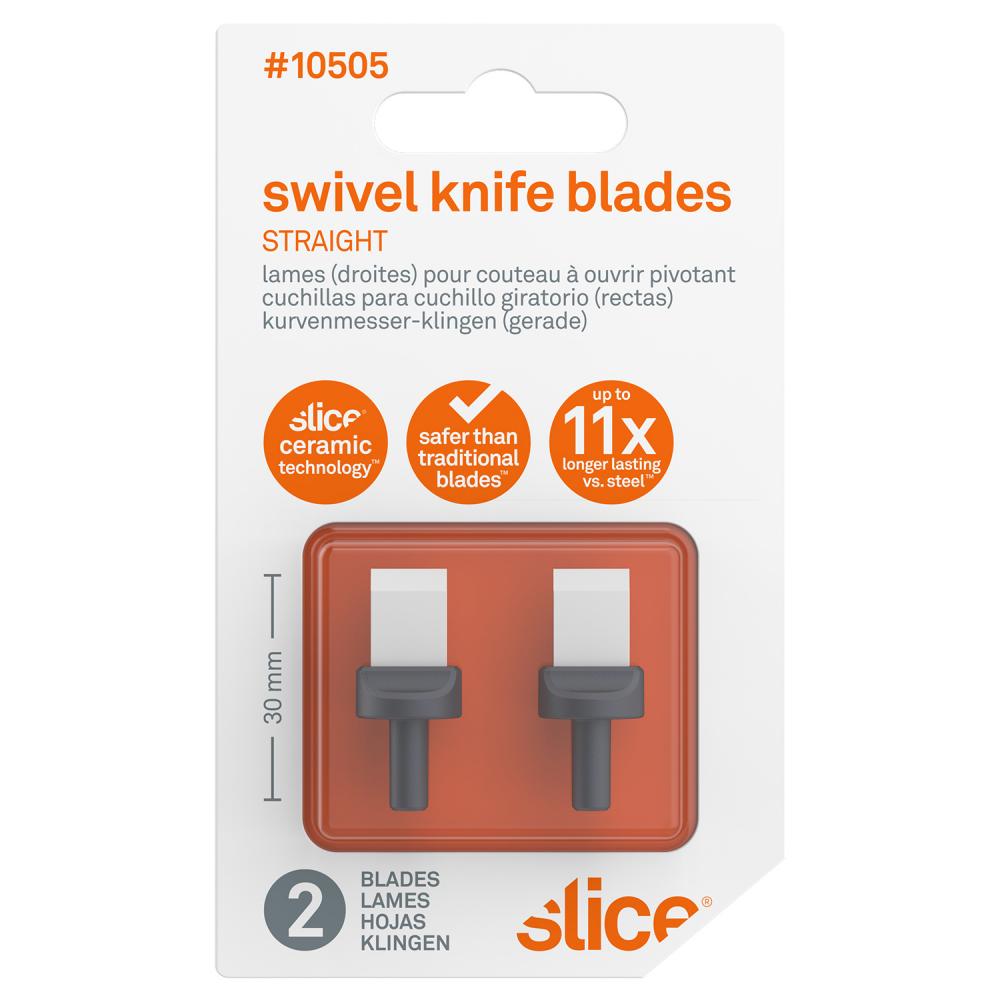Swivel Knife Straight Ceramic Blade  (2 blades/pack, 6 packs/box,  8 boxes per master case,  total o