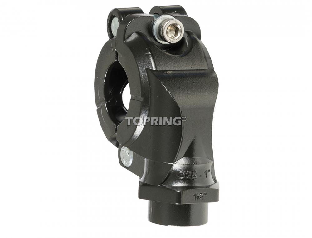 40 mm to 3/4 BSPP NPT Aluminum Bypass Saddle Tee S08