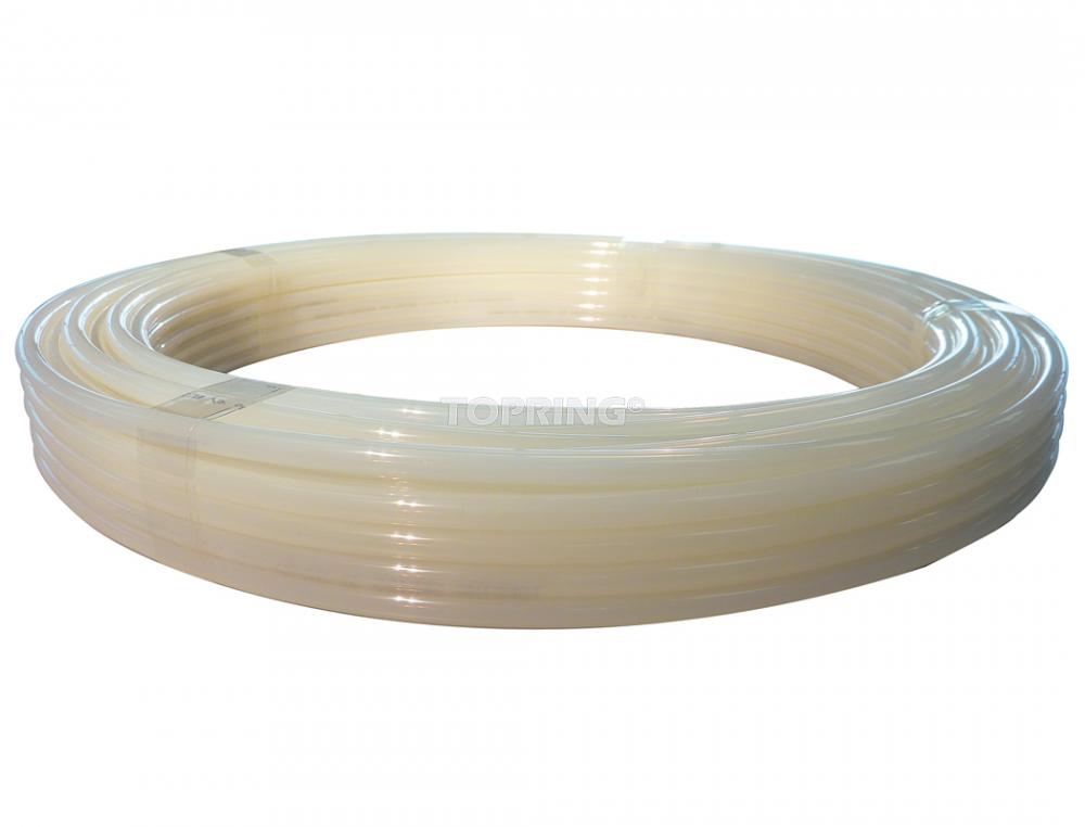 White Nylon and Polyurethane Tube 5/32 (4 mm) O.D. 100 Feet (30 m)