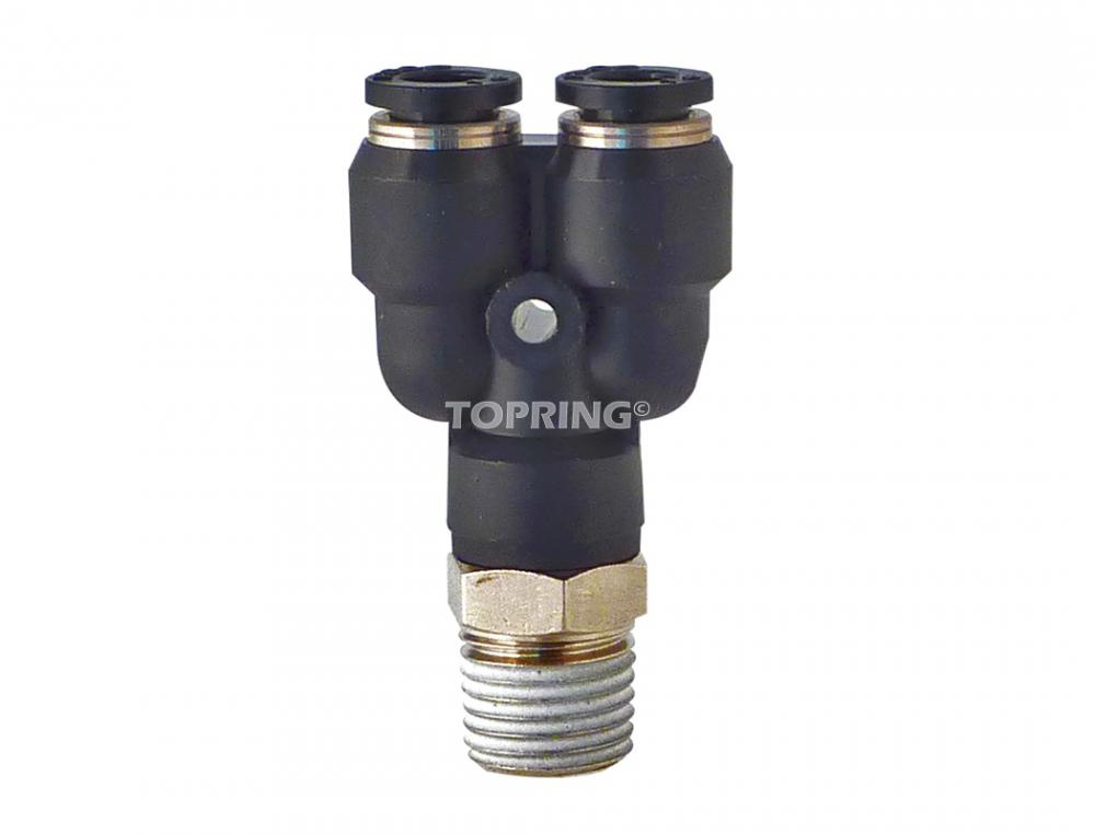 1/4 in. Push-to-Connect to 1/4 (M) BSPT Y Adapter