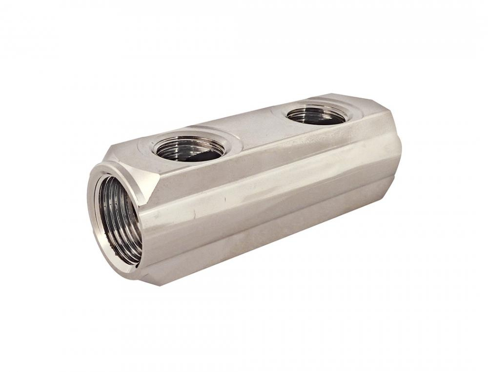 Bar Manifold 3/4(F)BSPP x (2)1/2(F)BSPP Brass