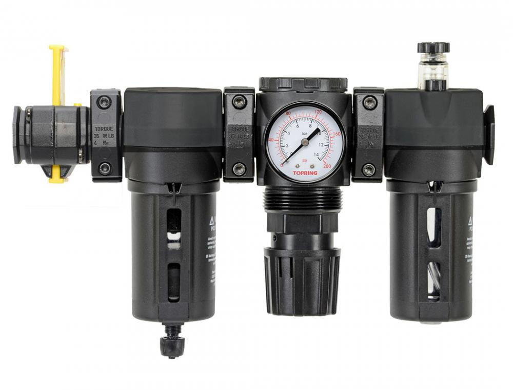 5 Micron FRL Unit 30 to 125 PSI 1/2 (F) NPT With Shut-off Valve S50