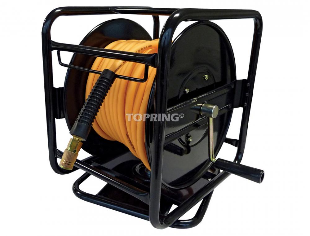 Manual Hose Reel With 1/4 I.D. 100 ft. Polymer Hose