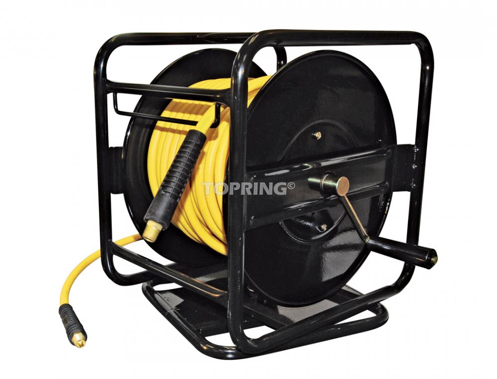 Manual Hose Reel With 1/4 I.D. 100 ft. Polymer Hose
