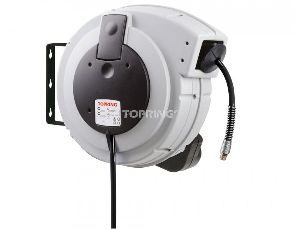 Hose Reel With 3/8 I.D. 50 ft. Polyurethane and PVC Hose