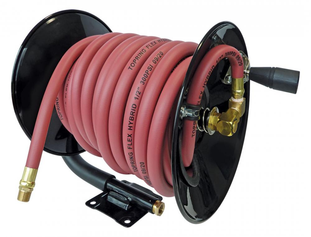 L Manual Hose Reel With 1/2 I.D. 60 ft. Polymer Hose