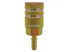 Topring 20.542.02 - 1/4 Industrial Steel Quick Coupler With 1/4 Hose Barb