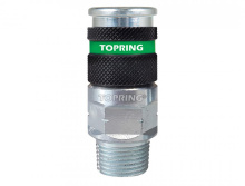 Topring 31.886.10 - Ultraflo 7.8 mm Steel Quick Coupler 1/2 (M) NPT