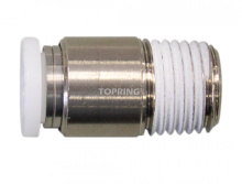 Topring 40.018 - 6 mm Push-to-Connect to 1/4 (M) NPT Hexagonal Adapter