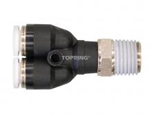 Topring 40.619 - 10 mm Push-to-Connect to 1/4 (M) NPT Y Adapter (2-Pack)