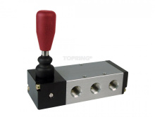 Topring 80.919 - 5/3-Way Manual Valve With Spring Lever 3/8 (F) NPT