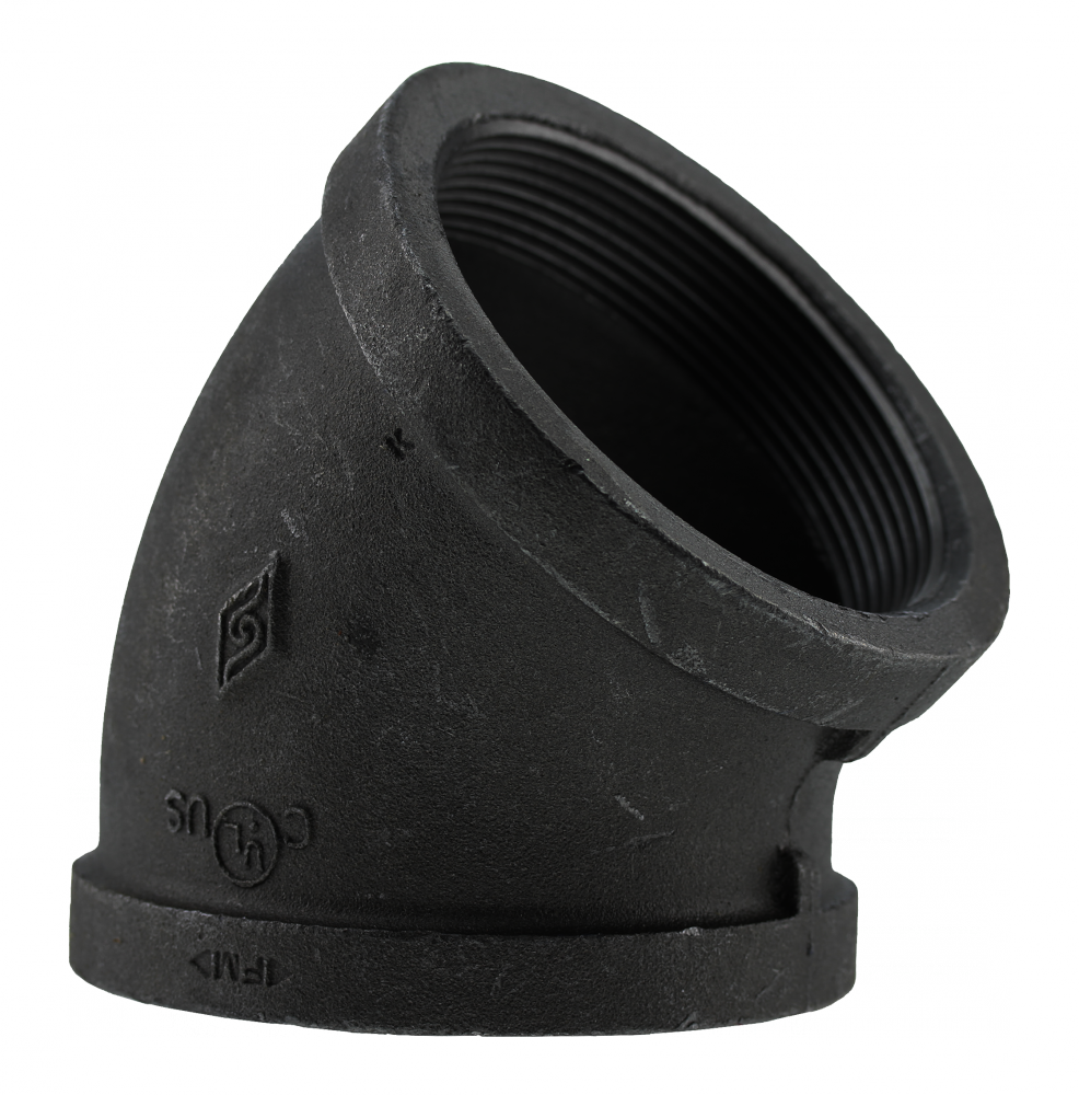 4" 45 ELBOW - BLACK