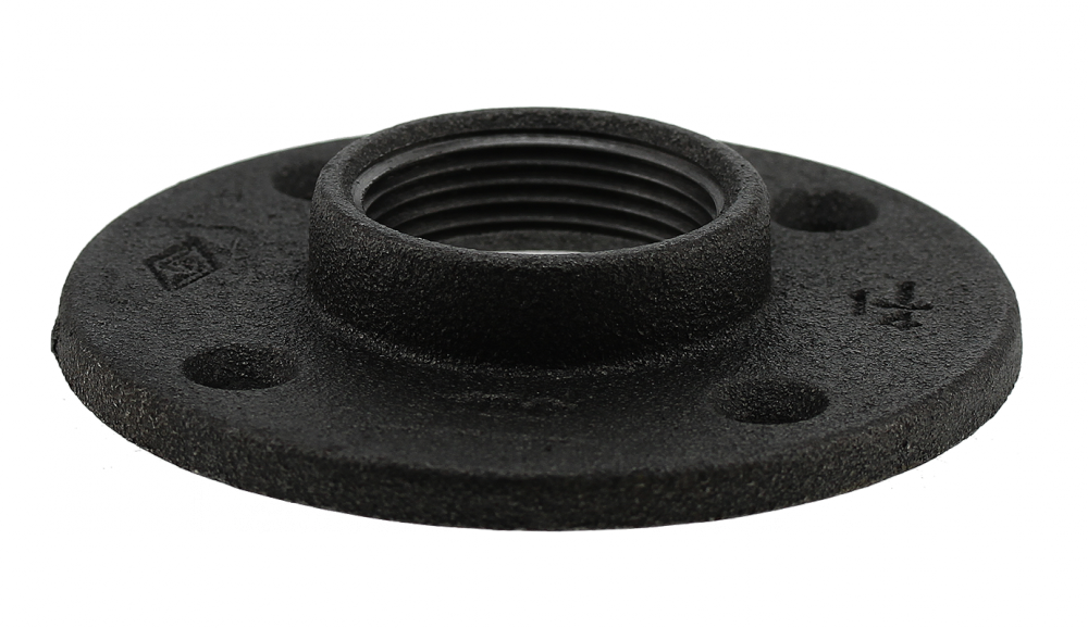 1-1/4" FLOOR FLANGE - BLACK