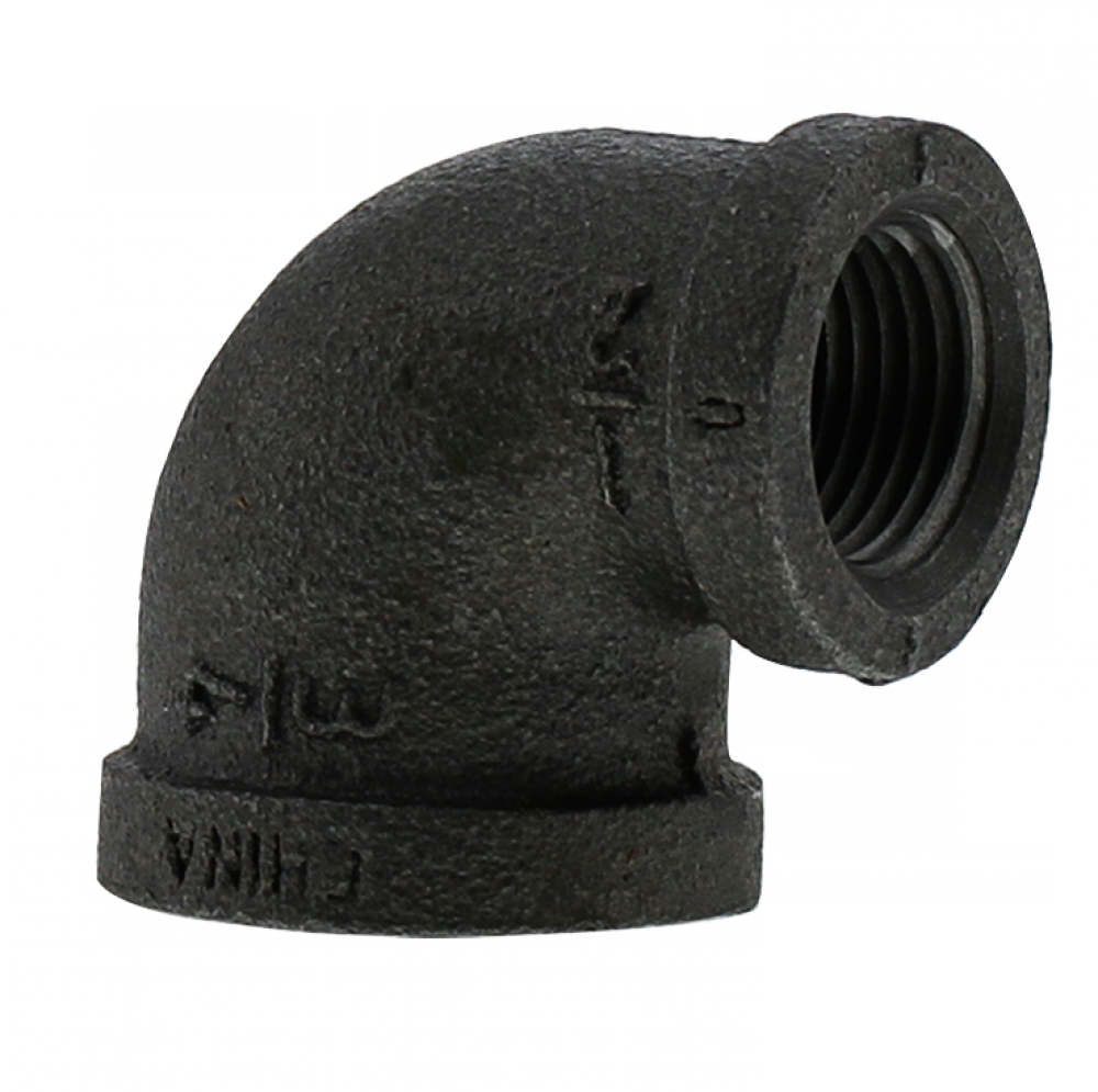 3/4" x 1/2" RED ELBOW - BLACK