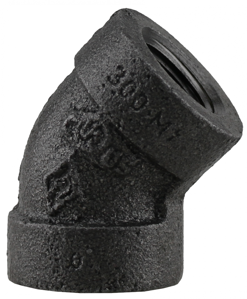 300LB 1/2" 45' ELBOW - BLACK