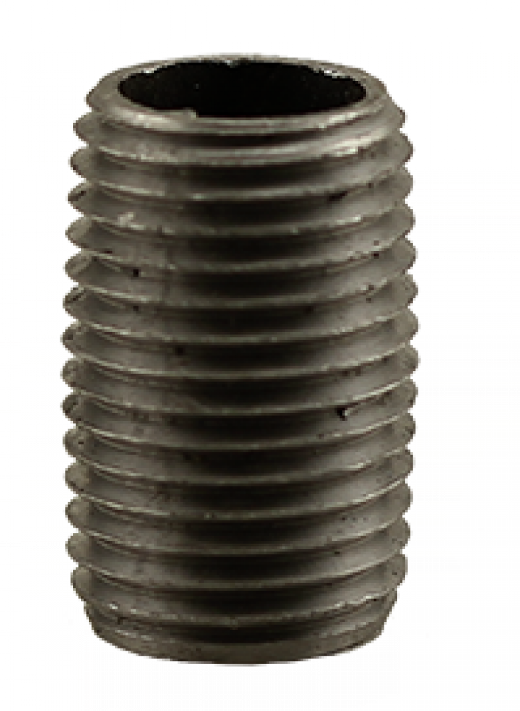 1/4" x CLOSE NIPPLE - BLACK