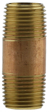 Boshart Industries BRN-0520 - 1/2" x 2" R BRASS NIPPLE