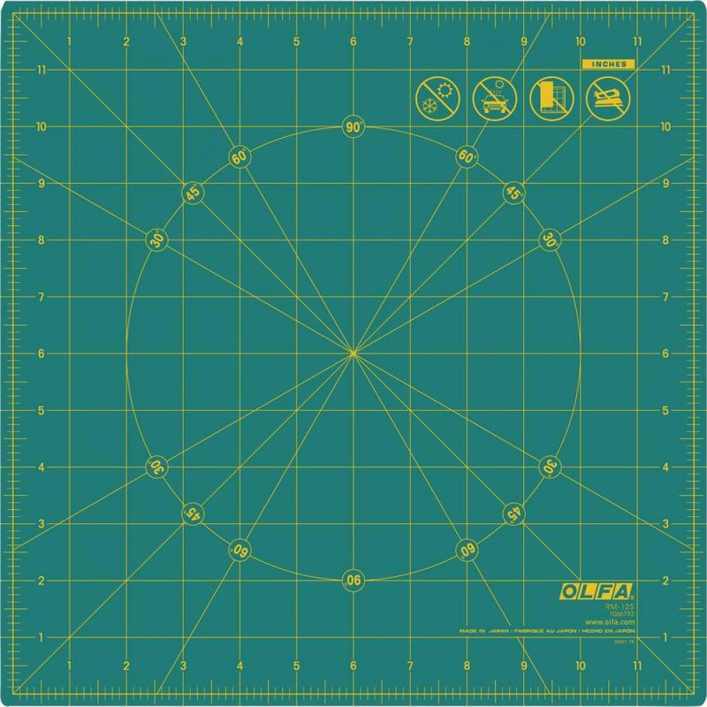 Rotating Self-Healing Rotary Cutting Mat, 17" Square