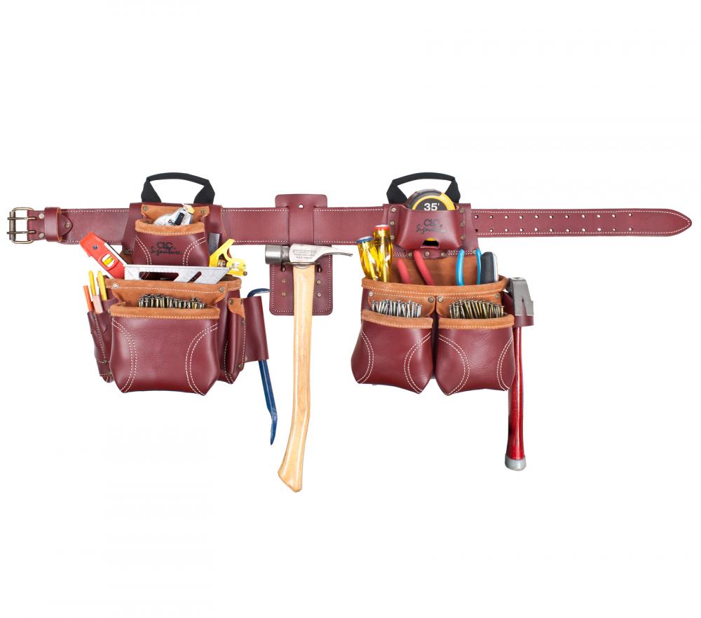 TOP OF THE LINE PRO FRAMER'S HEAVY-DUTY LEATHER COMBO SYSTEM - XL - 18 POCKETS