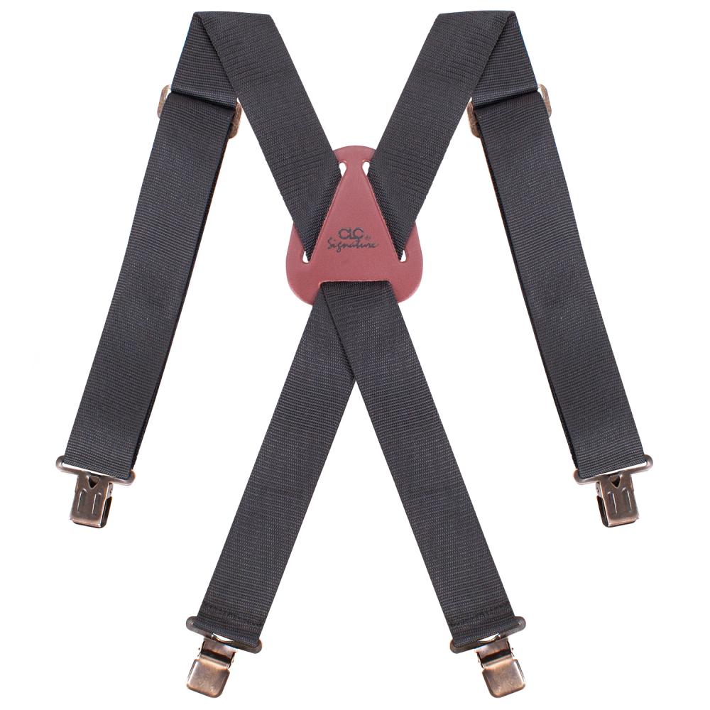 BLACK NYLON WORK SUSPENDERS - ONE SIZE