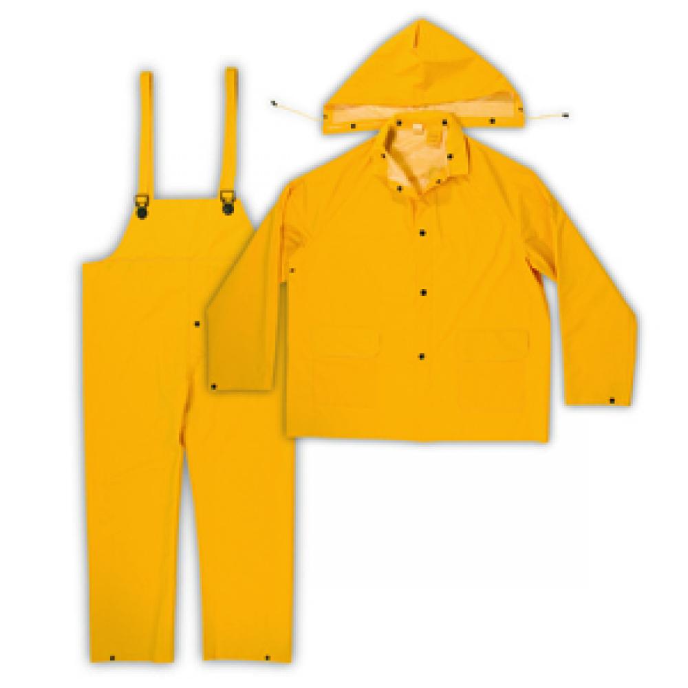 3 PIECE HEAVYWEIGHT PVC RAIN SUIT (.35mm PVC) - 4XL