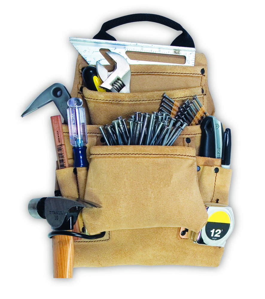 CARPENTER'S NAIL & TOOL BAG - 10 POCKETS