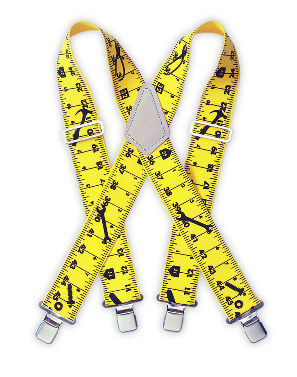 HEAVY-DUTY TAPE RULE ELASTIC SUSPENDERS