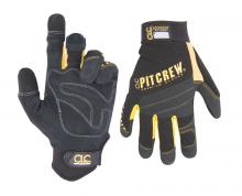 Kunys Leather 220BL - PIT CREW® MECHANIC'S GLOVES - BLACK/YELLOW - L