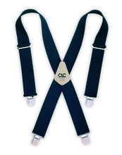 Kunys Leather SP15N - HEAVY-DUTY ELASTIC SUSPENDERS - NAVY