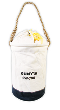 Kunys Leather SW788 - LEATHER BOTTOM CANVAS BUCKET WITH PARACHUTE TOP - 150LB LOAD RATING