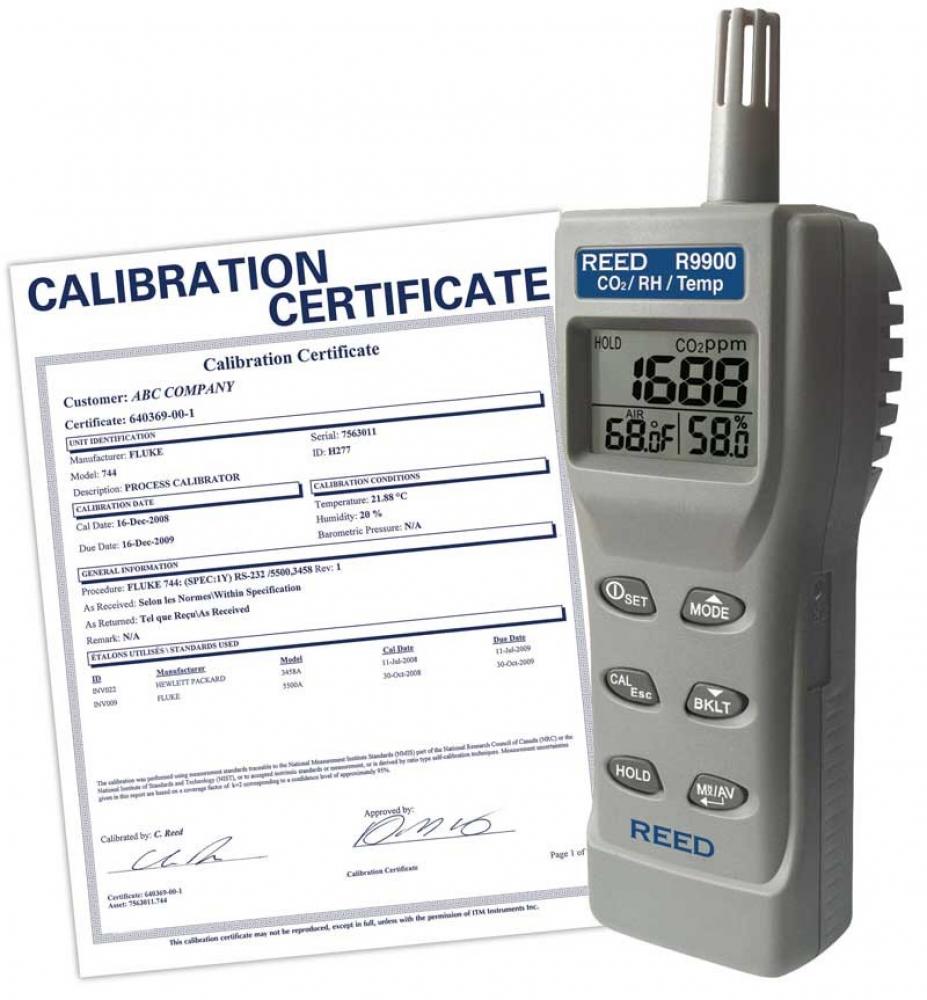REED R9900-NIST Indoor Air Quality CO2 Meter