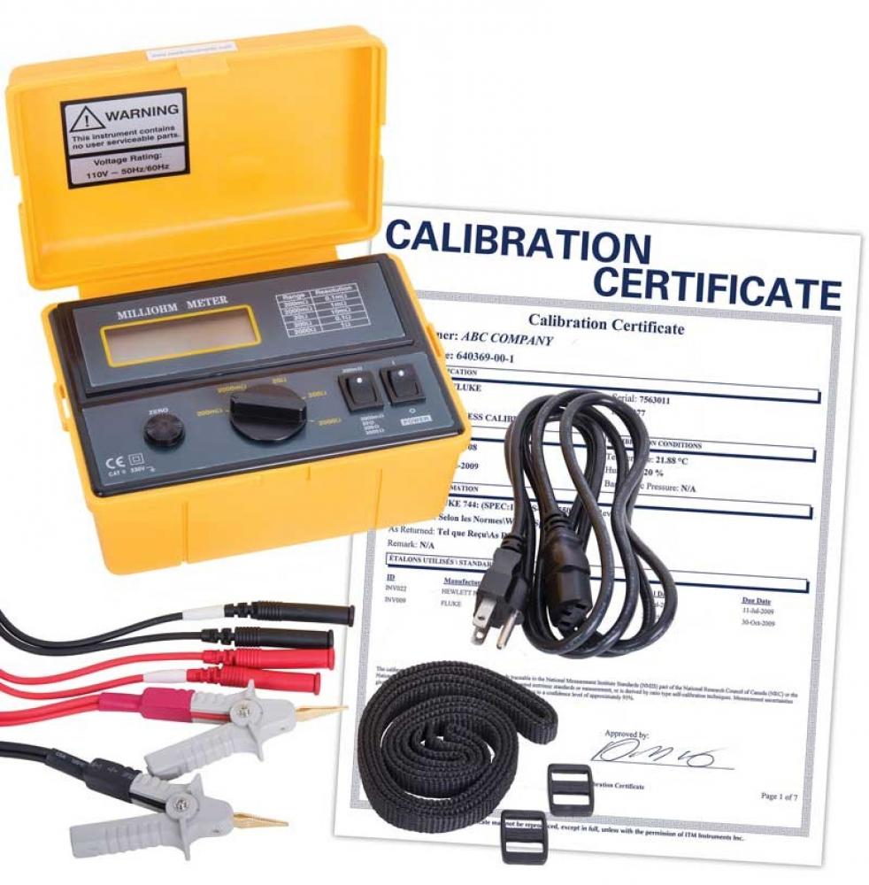 REED K5090-NIST Milli-Ohmmeter, 110V, includes NIST Traceable Certification