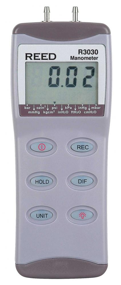 REED R3030 Digital Differential Pressure Manometer (30psi)