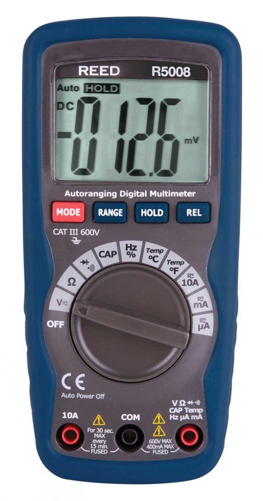 REED R5008 Compact Digital Multimeter with Temperature