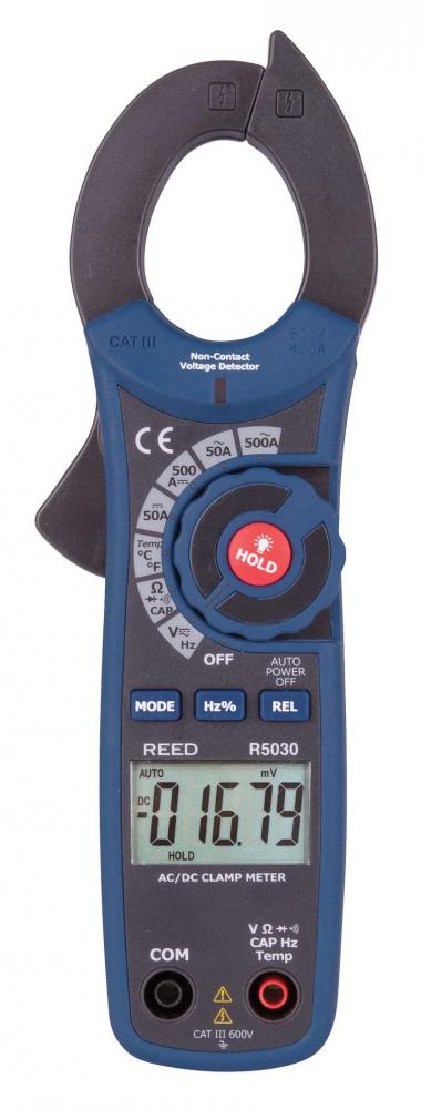 REED R5030 500A True RMS AC/DC Clamp Meter with NCV