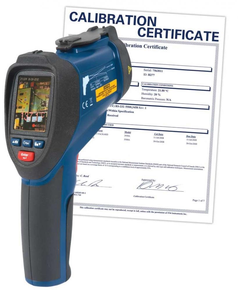 REED R2020 Dual Laser Video Infrared Thermometer, 50:1, 3992F (2200C), includes NIST Traceable
