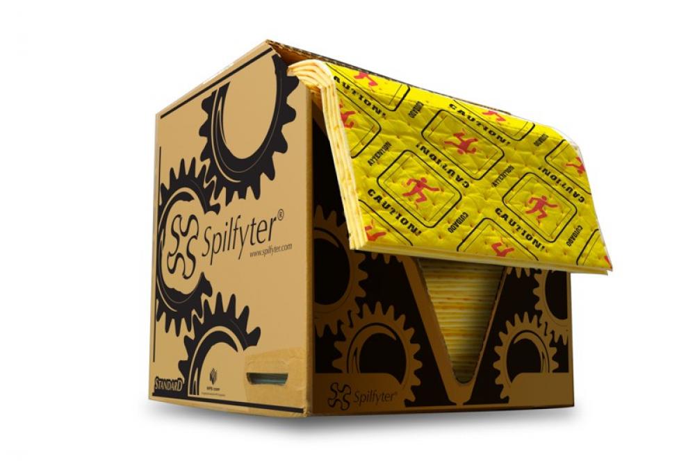 Spilfyter 16"x 18" Hi-Vis<br> Universal Heavyweight Sorbent Pads (100 ct)