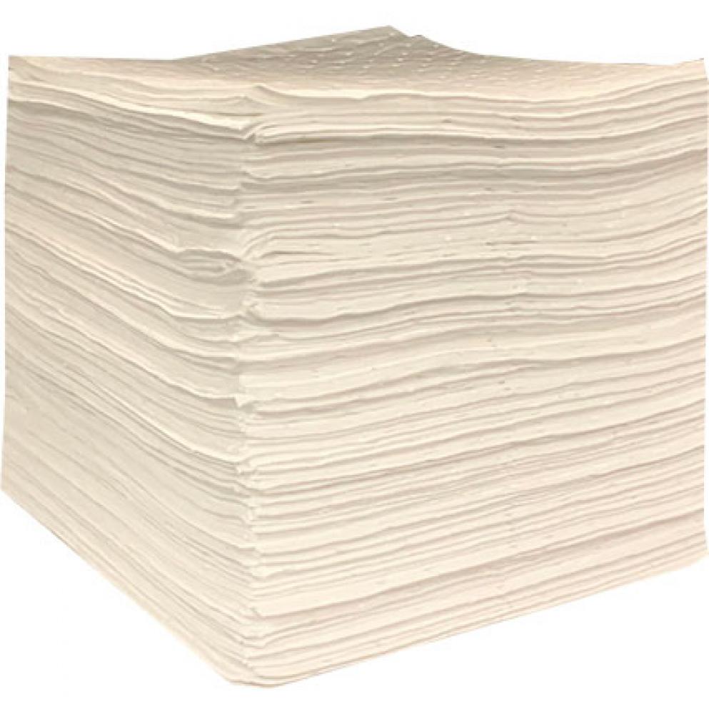 15"x18" Oil Only <br>Single-Ply Lightweight Sorbent Pads (100 ct)