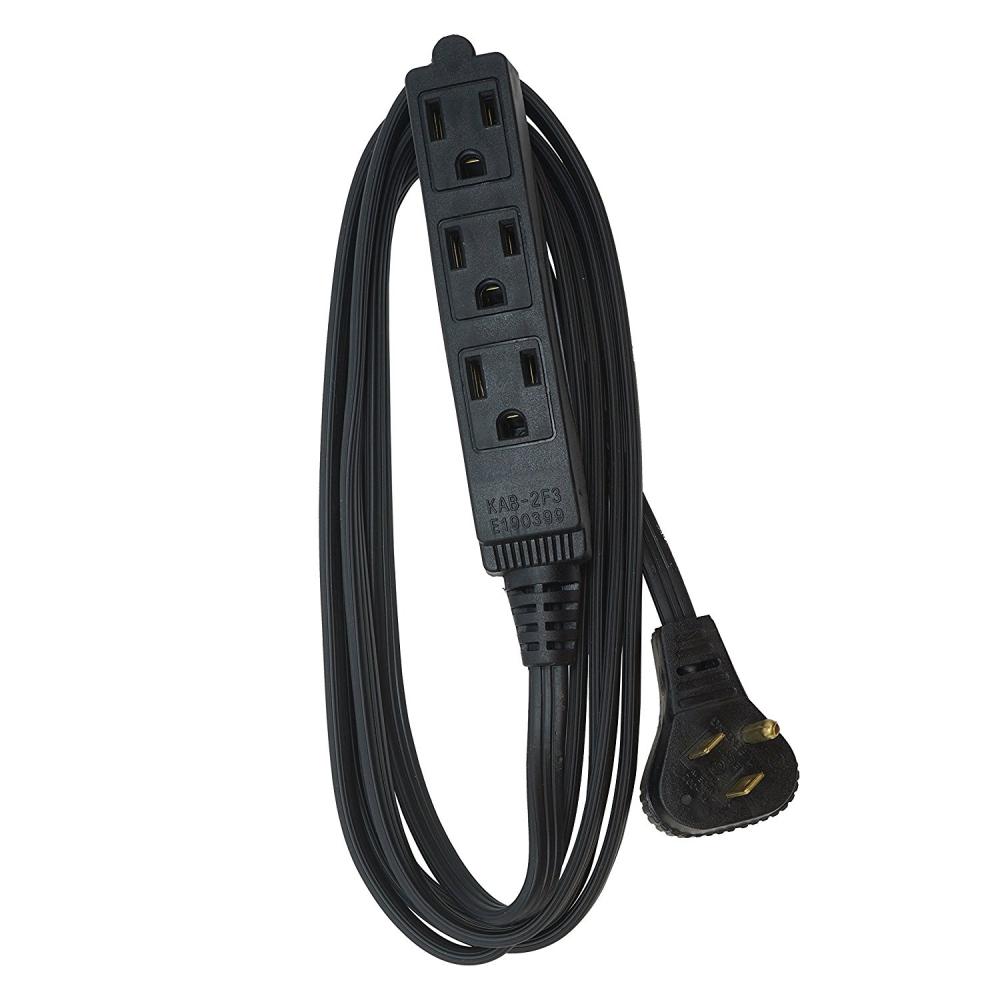 INDCORD- 16/3 SPT-2 8' BLACK SL