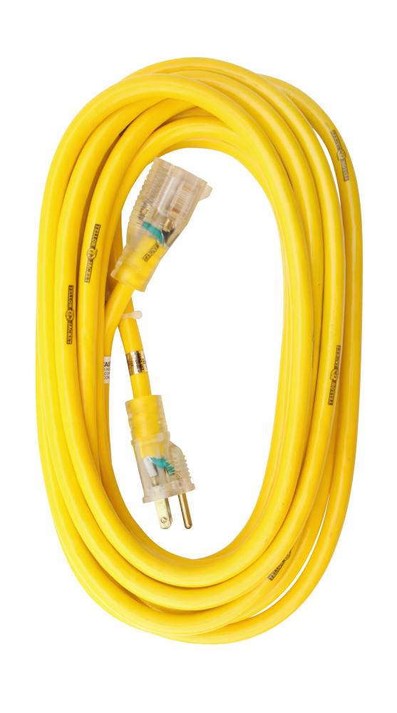 EXTCORD- 12/3 SJTW 25' YELLOW LE YJ