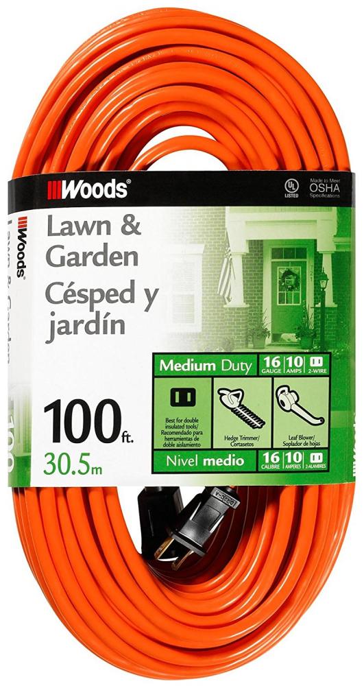 EXTCORD- 16/2 SJTW 100' ORANGE W