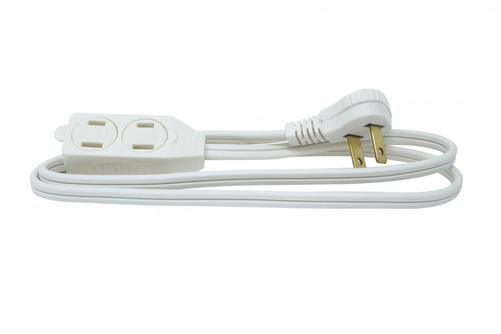 INDCORD- 16/2 SPT-2 3' WHITE SL