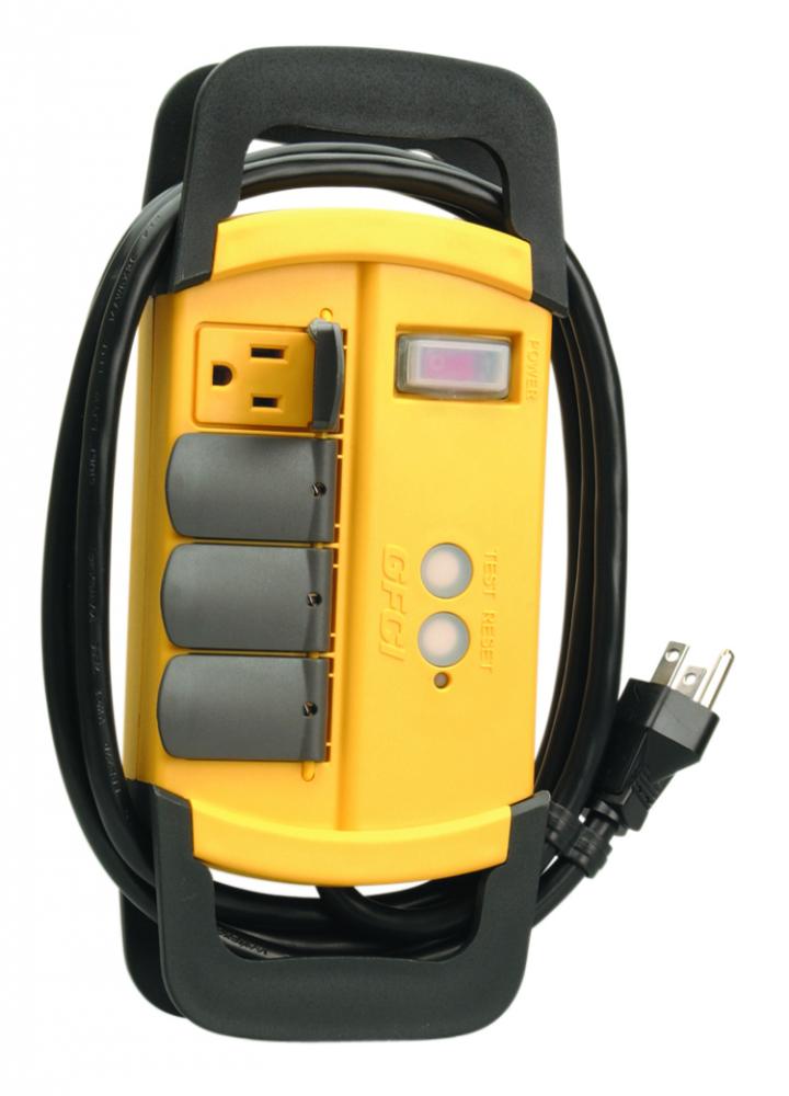 WORKSHOP- WOODS PRO 4 OUT GFCI PR BL 6'