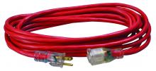 Southwire 2487SW8804 - CORD SET- 14/3 25' SJTW RED LE